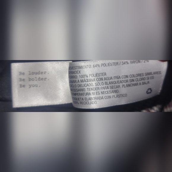 A NEW‎ DAY Black, White & Burgundy Houndstooth Blazer Jacket Sz 18 Career Office - Picture 7 of 8